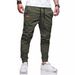 Four Seasons Straight Pants Men's Casual Sports Cotton Tethered Foot Tie Wear-resistant Overalls_viptrois.com