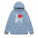 Cross-Border Travel Commemorative Love New York I LOVE NY Pullover Hoodie American Style Letter Print_viptrois.com
