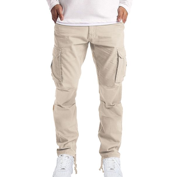 Premium Products 2025 Spring/Summer New Men's Workwear With Folded Drawstring Multi Pocket Casual Pants_viptrois.com