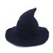 Unisex Halloween hat conventional wizard hat folding knit hat spire witch hat_viptrois.com