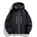 Monochrome Man- 2025 New Couple Style Spring And Autumn Hooded Men's Jacket High-End Fashion Handsome Zipper Cross-Border_viptrois.com
