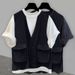 Men's Clothing Niche Design Short Sleeved T Shirt Men's Summer Of The Trend Of Workwear Three Dimensional Pocket Loose Half Sleeved T Shirt_viptrois.com