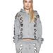 "Unisex Zip-Up Hoodie With Iron Ring Accents – Stylish Hollow Design For Men & Women | Black & Grey | S-XL"_viptrois.com