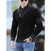 Autumn And Winter Large Sweater Pullover Long Sleeve Fashion Scarf High Neck Men's Knitwear_viptrois.com