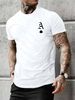 Men's Fashion Short-sleeved T-shirts Summer Slim-fit Pure Cotton Printed T-shirts Trendy Casual Versatile Tops_viptrois.com