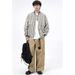 Men's Spring And Autumn New Checkered Jacket, Workwear Jacket, Trendy Baseball Jacket, Versatile Stand Up Collar Top_viptrois.com