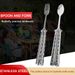 Butterfly Knife Folding Spoon Fork Balisong Training Spoon Fork Butterfly Knife Trainer Outdoor Camping Tableware Kitchen Tool_viptrois.com