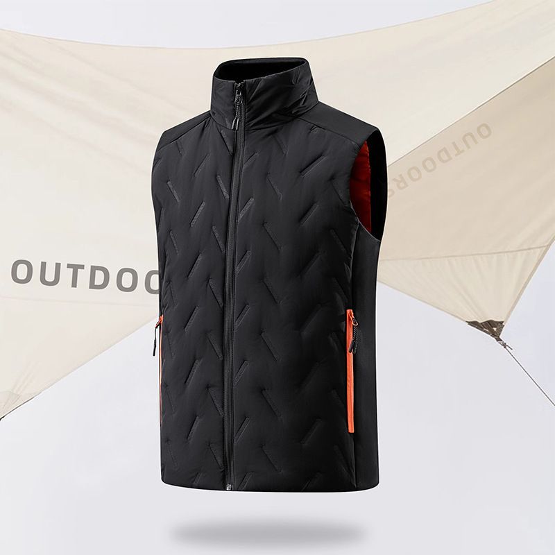 Winter-Ready Quilted Vest For Men & Women – Stand Collar Windproof Padded Sleeveless Jacket | Polyester Shell | Unisex Outdoor & Gym Wear_viptrois.com