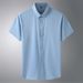 Men's Clothing Plus Size Summer Thin Short Sleeved Shirt For Men Business Casual Plus Fat Large Size Shirt Fat Guy Fat Brother Solid Color Inch Shirt_viptrois.com