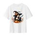 Men's Clothing New Men's Clothing Halloween Witch Print Men's T Shirt Short Sleeved Men's Loose Casual Tops_viptrois.com
