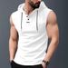 Men's Clothing Summer Vest Hooded Casual Sleeveless T Shirt_viptrois.com