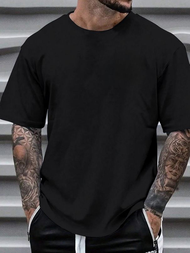 With Brand Logo 100% Cotton Summer Men Loose T-Shirts Casual Breathable Short Sleeves Fashion Outdoor High Street Top_viptrois.com