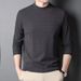 Half High Long Sleeve Mid Collar Thermal Korean Style Men's Casual Inner Layer Base Shirt Trendy T-Shirt_viptrois.com