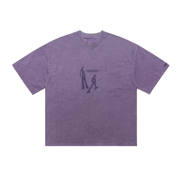 Washed Vintage Street Style Character Fun Print Cotton Short Sleeve T-Shirt Unisex Loose Fit Versatile Trendy_viptrois.com