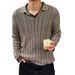 Men's Clothing V Neck Men's Knitted Sweater Tops Breathable Youthful Casual Men's Tops_viptrois.com