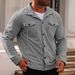 European And American Men's Hoodie For Autumn And Winter, Corduroy Retro Work Jacket With Multiple Pockets_viptrois.com