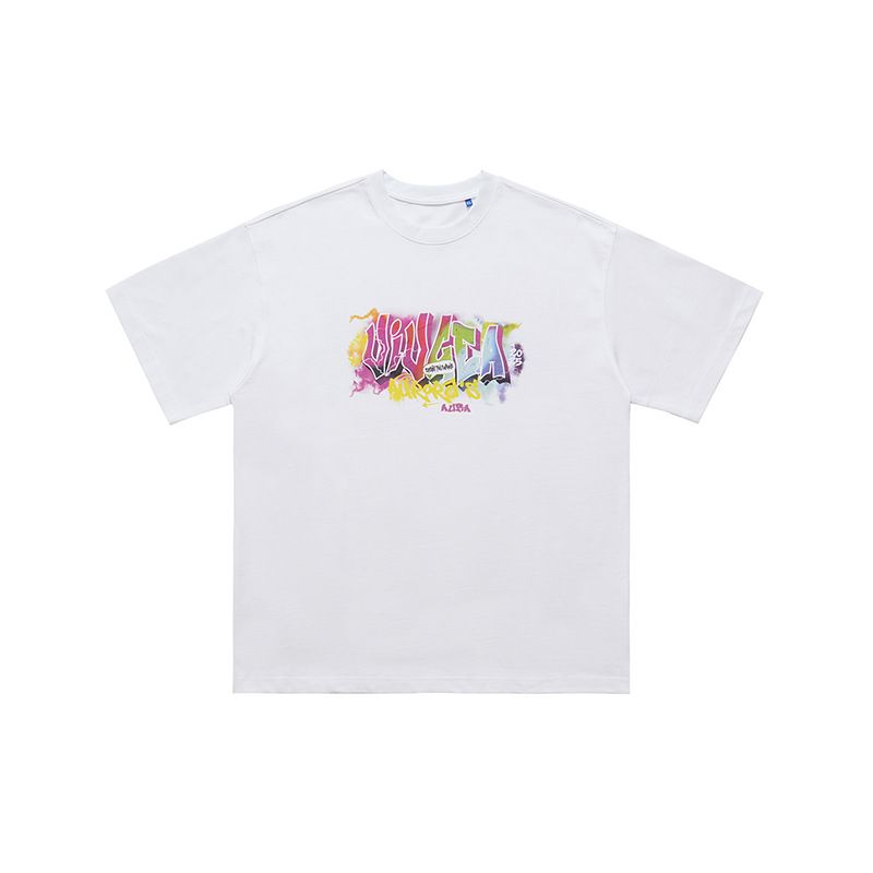 Men's Clothing LawFoo2025 Summer American Trendy Retro Letter Direct Printing Casual Couple Short Sleeved T Shirt For Men And Women_viptrois.com