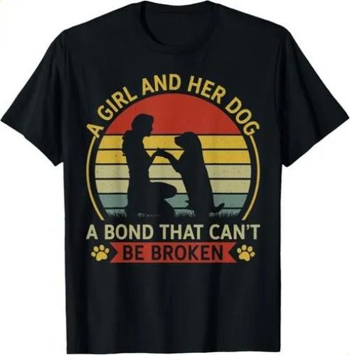 2026 T-shirta Girl And Her Dog A Bond That Can_t Be Broken Vintag_viptrois.com