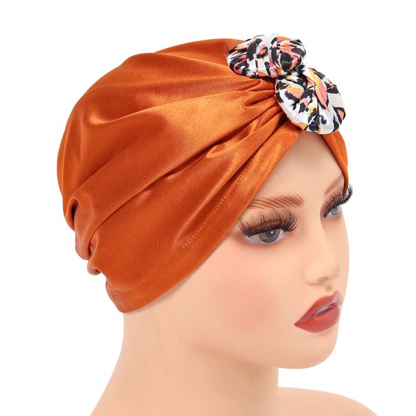 New Fashionable Muslim Multi-color Headscarf Hat With Two Buttons On The Forehead, Women's Versatile Pullover And_viptrois.com