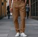 Men's Slim Fit Casual Pants – Stretch Twill Fabric With Cotton-Like Comfort, Machine Washable (Khaki/Army Green/Navy/Light Blue/Black/Camel, S-XXXL)_viptrois.com