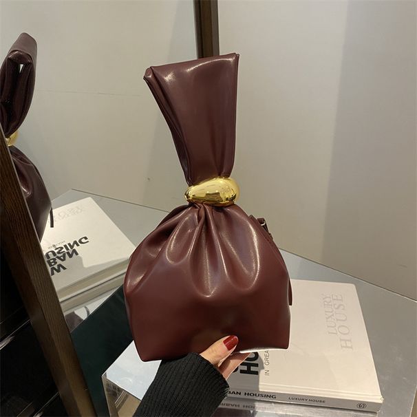 Women's Bags Autumn And Winter New Retro Pleated Simple Niche Design Stylish Personality Small Bag Female Aesthetic Bucket Bag_viptrois.com