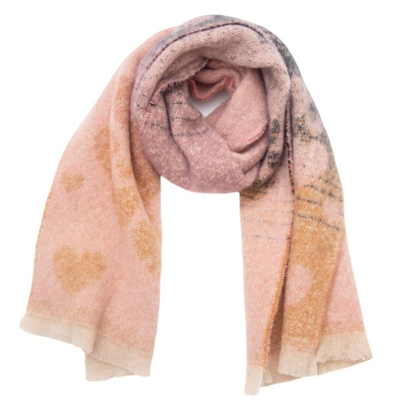 Unisex Women's neckband jacquard love scarf_viptrois.com