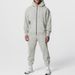 Men's Clothing Men's Solid Color Long Sleeved Trousers Hooded Sports Leisure Fleece Warm And Comfortable Suit Men_viptrois.com