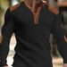20233D Breathable Men's Casual Sweater Autumn V-neck Top Popular Buckle Spot European Retro_viptrois.com
