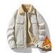 Men's Clothing new lambskin collar corduroy men's jacket men's winter warm loose versatile cotton jacket men_viptrois.com