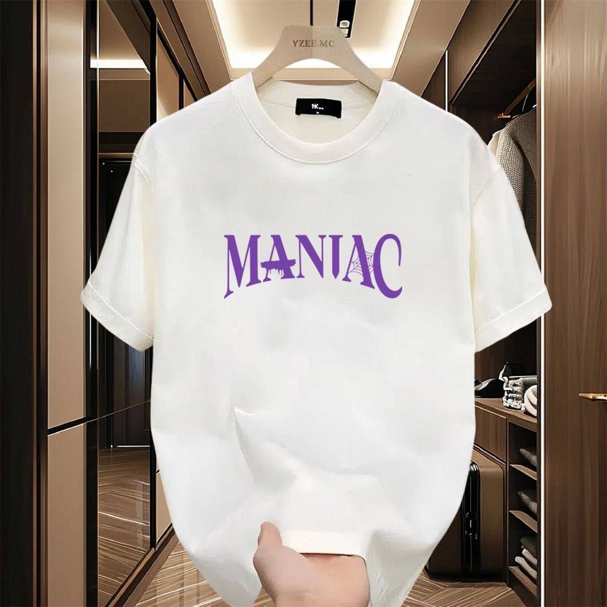 2025 summer loose men and women pullover 100% cotton short sleeve T-shirt_viptrois.com