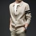 Men's Sweater With Lapel Cardigan, Thickened Casual Jacket For Autumn And Winter, Fashionable And Versatile Knitted Shirt_viptrois.com