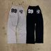 Men's Clothing Casual Trend Sports Pants Men and Women Loose Wide Leg High Waist Hip Hop Letter Print Pants_viptrois.com