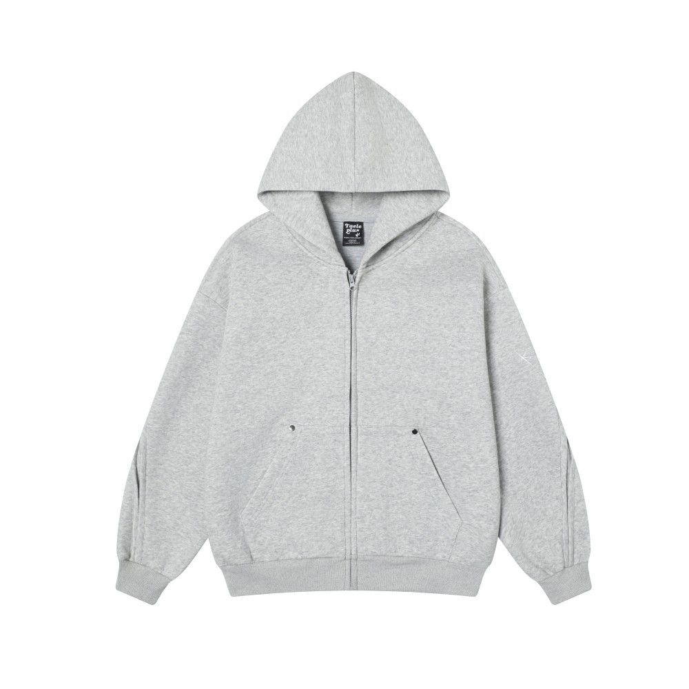 Cardigan Sweatshirt Men's Autumn And Winter Loose Casual Sports Trendy American Style Hooded Zipper Jacket_viptrois.com