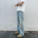 Men's Clothing Loose Wide Leg Washed Vintage Jeans Silo Straight_viptrois.com