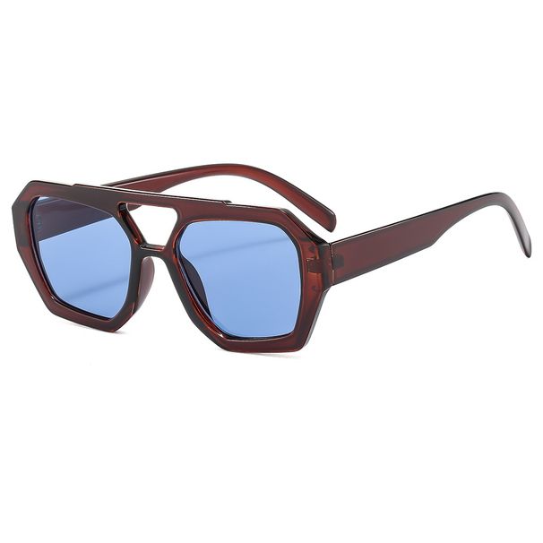 Men's Sunglasses Double Beam Irregular Women's Sunglasses Retro Personality Sunglasses Net Celebrity Trend Fashion Sunglasses_viptrois.com