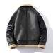 Men's Clothing Large Size Plus Velvet Thickened Fur Integrated Lapel Jacket Coat_viptrois.com