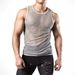 Men's Clothing Summer New Hollow Vest Round Neck Top Fishnet Vest Breathable Loose Casual Sleeveless Large Size Blouse Men_viptrois.com
