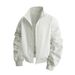 Men's & Women's Casual Bomber Jacket With Stand-up Collar, Loose Fit Streetwear Zip-up Jacket, Lightweight Unisex Coat For Spring & Autumn_viptrois.com