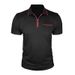 Men's Short Sleeve Polo Shirt With Contrast Collar & Chest Pocket – Breathable Cotton Blend Casual Top For Summer (10 Colors, S-Xxxl)_viptrois.com