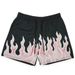 Men's Clothing Trendy Brand Joint Flame Shorts Fitness Pants Sports Running Quick Drying Basketball Couple Shorts_viptrois.com