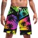 Men’s Clothing Summer New Beach Coconut Palm Creative 3D Digital Printing Beach Pants Men_viptrois.com