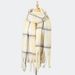 Premium Winter Scarf For Women - Soft Mohair Blend, Classic Plaid Design, Extra Long & Warm Unisex Wrap For Men & Women_viptrois.com