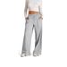 Men's Clothing Tie String Solid Color Waist Fashionable Wide Leg Warp Casual Trousers_viptrois.com