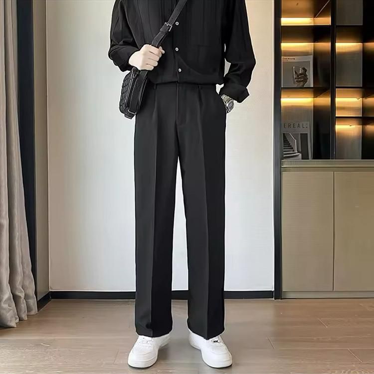 Men's Clothing Vintage American Style Men's Casual Pants - Relaxed Fit, Comfortable & Stylish For Everyday Wear (Black, White, Dark Gray, Beige)_viptrois.com