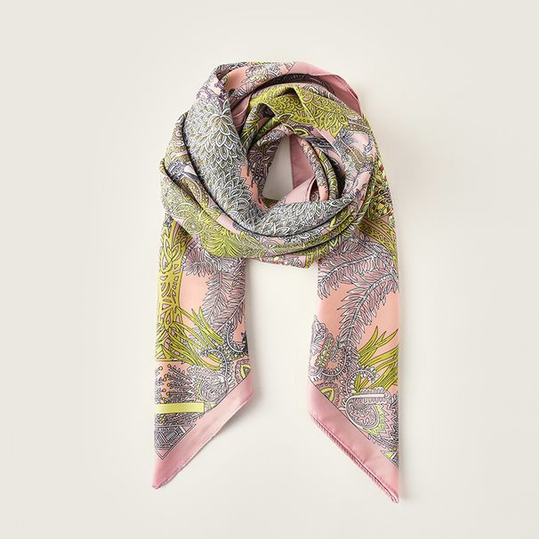2024 New Printed Large Square Scarf Silk Scarf French Retro Silk Scarf Mother's Day Gift 90 Square Scarf For Women_viptrois.com
