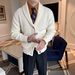 Pure 2023 Autumn Winter V-Neck Cardigan British Retro Slim Fit Mature Business Knitwear Trendy Sweater Jacket Men_viptrois.com