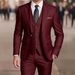 Men's Slim Fit Suit Three-Piece Set | Formal Wedding Business Blazer Trousers Vest Complete Three-Piece Versatility_viptrois.com