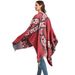 Unisex Women's fashion leopard cape large jacquard travel tassel split cape_viptrois.com