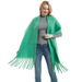 Unisex Women's shawl long fringe coarse beard grass green thick solid color scarf_viptrois.com
