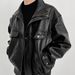 Men's Clothing Retro Motorcycle Leather Jacket PU Leather Thickened Short Spring And Autumn High End Trendy Brand Pilot Jacket_viptrois.com